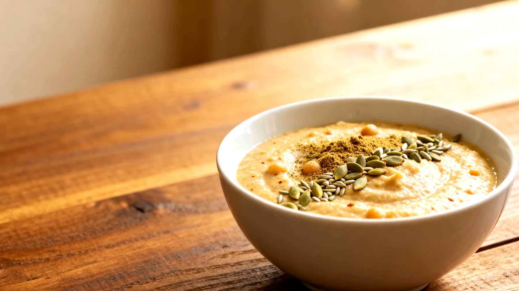 Kichererbsen-Cashew-Pudding mit Kardamom und Hanfsamen"